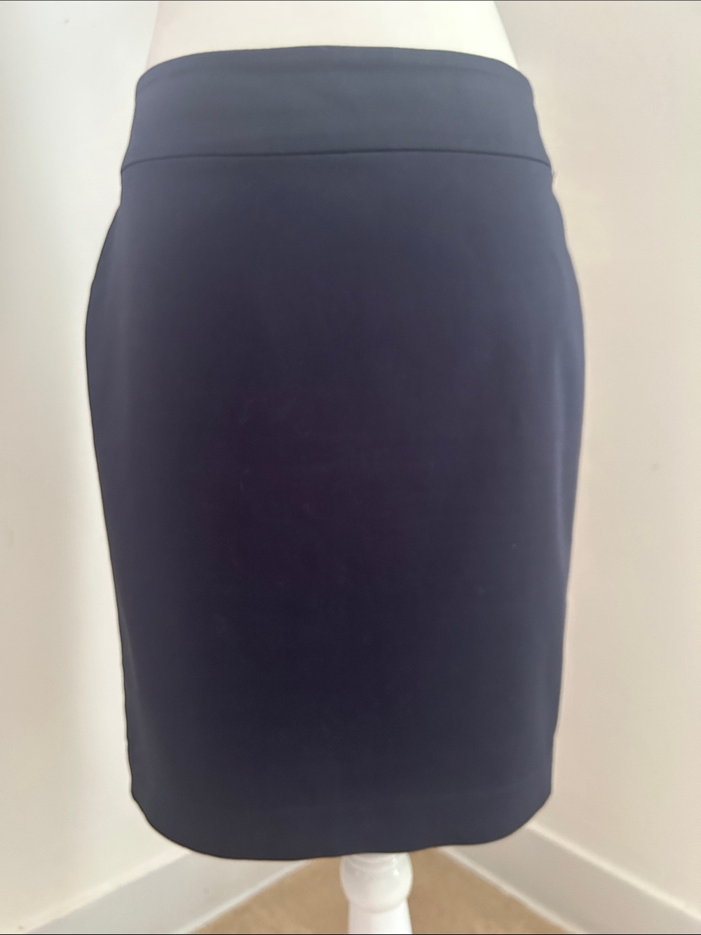 Ann Taylor Navy Cotton Blend Pencil Skirt sz 6p
